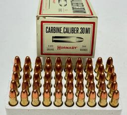NIB 142rds. Of .30 CARBINE 110gr. FMJ Hornady Ammunition