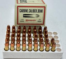NIB 142rds. Of .30 CARBINE 110gr. FMJ Hornady Ammunition