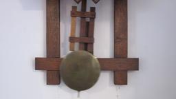 Antique Oak Arts & Crafts Pendulum Wall Clock