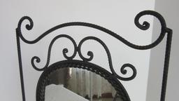 Wrought Iron Stand Mirror
