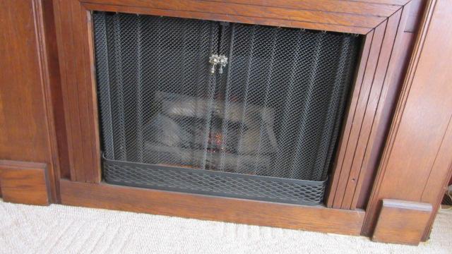 Reclaimed Oak Freestanding Fireplace Surround with Flickering Flame Logs and