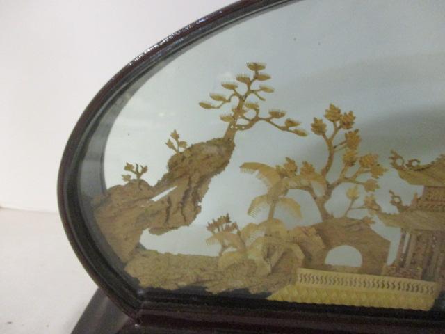 Vintage Chinese Carved Cork Diorama