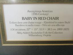 Abby Aldrich Rockefeller Baby in Red Chair Folk Art  F/M Print