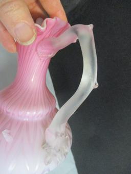 Fenton Art Glass Pink Satin Pitcher