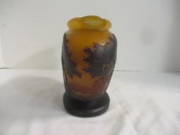 Cameo Art Glass Galle Style Vase