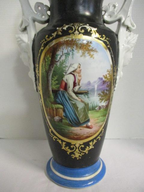 Double Handle Large Portrait Vase