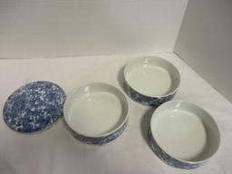 Ethan Allen Home Collection Asian Blue and White Stacking Round Container