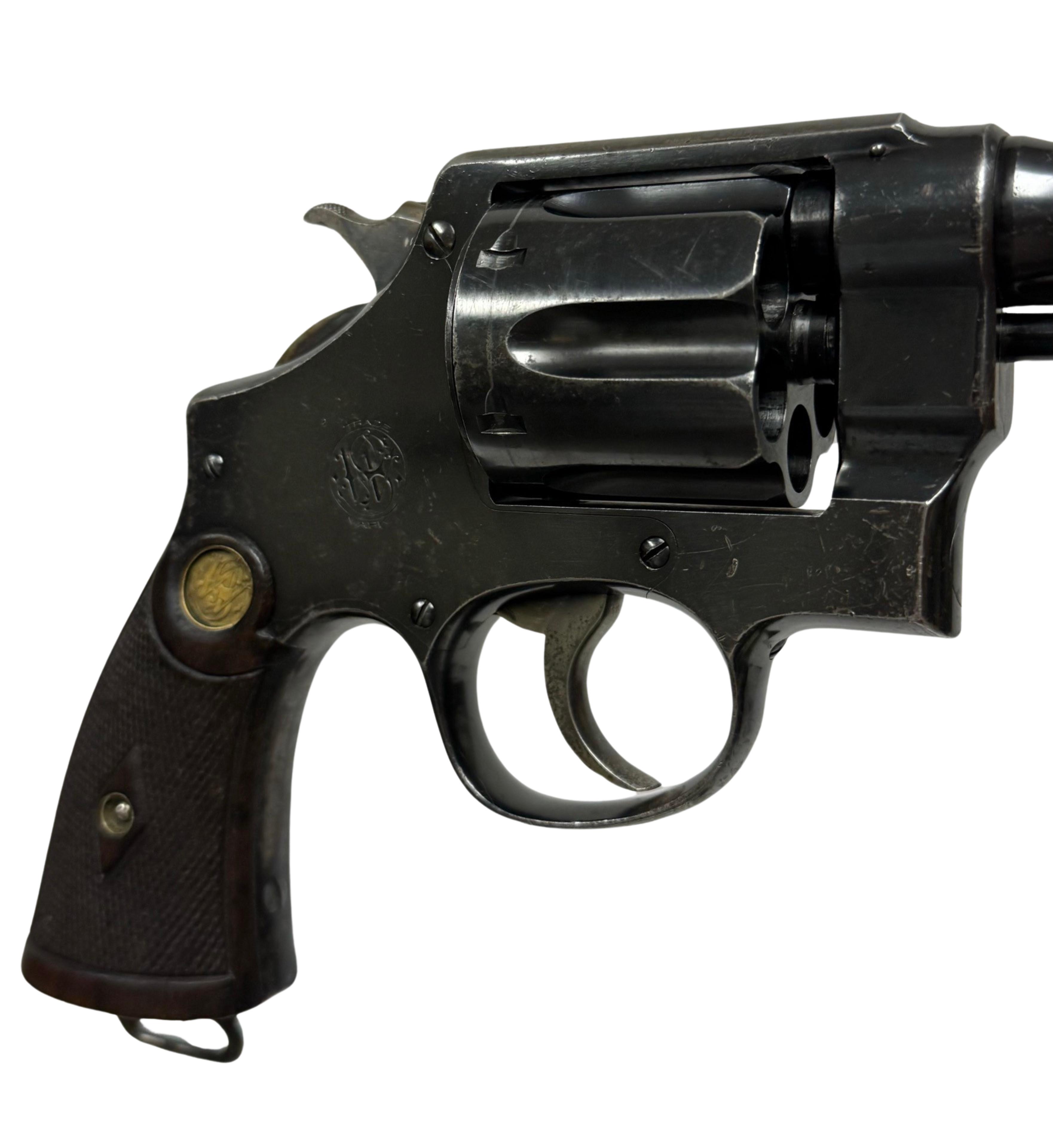 Canadian Military Unit Marked S&W .455 Mk II Hand Ejector 2nd Model DA Revolver w/ Officer’s Holster