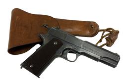 Early 1913 US Army Colt 1911 .45 ACP Semi-Automatic Pistol w/ Holster