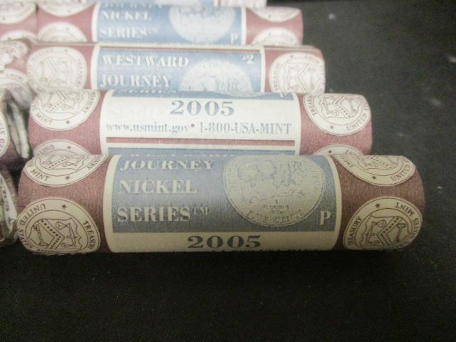 10 Rolls of 2005 P & D Westward Journey Nickels- UNC.