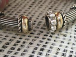 Sterling Silver & 14k Gold Bracelet