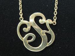 16" Sterling Silver  Vermeil Necklace