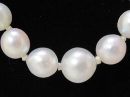 Pearl Necklace with Sterling Silver Clasp