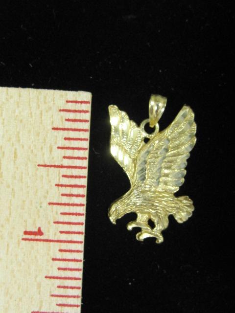 14k Gold Eagle Pendant