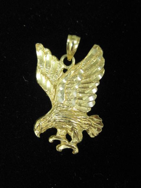 14k Gold Eagle Pendant