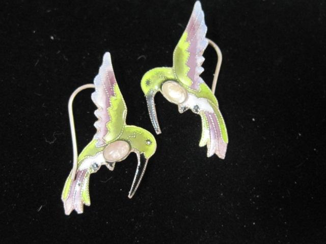 Sterling Silver Hummingbird Earrings