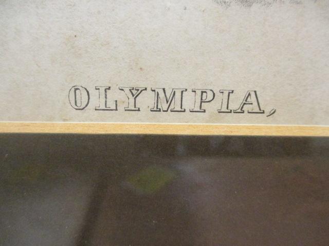 German "Olympia" Equestrian Lithograph of Etching