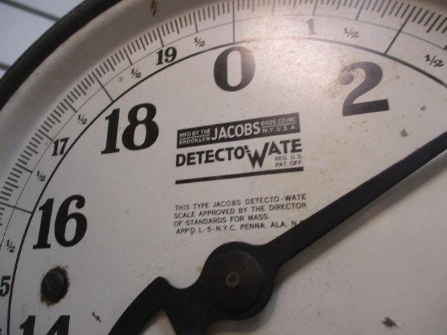 Vintage Jacobs Bros. "Detecto-Wate" 20lb. Scale