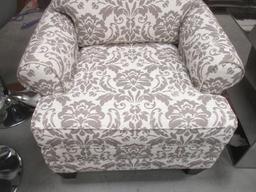 New Kinkaid Floral Design Rolled Armchair