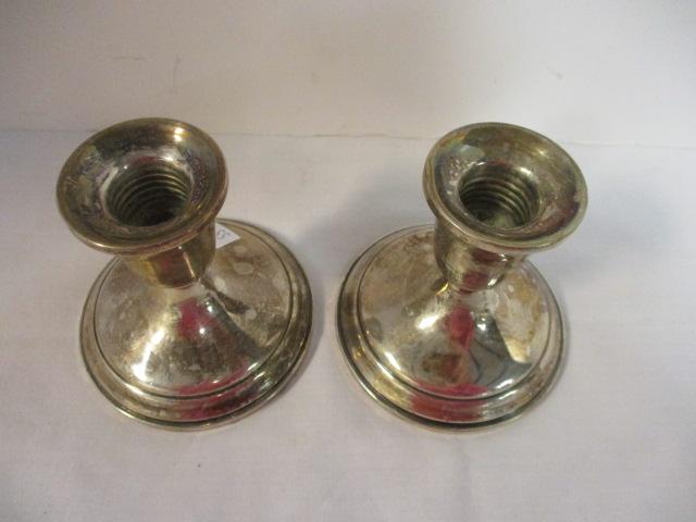 Pair of Towle Weighted Sterling Candle Holders