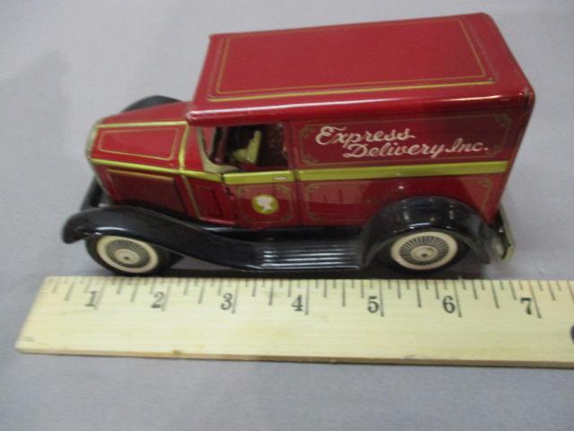 Vintage Express Delivery Tin Litho Friction Toy Truck By Bandai - Made in Japan