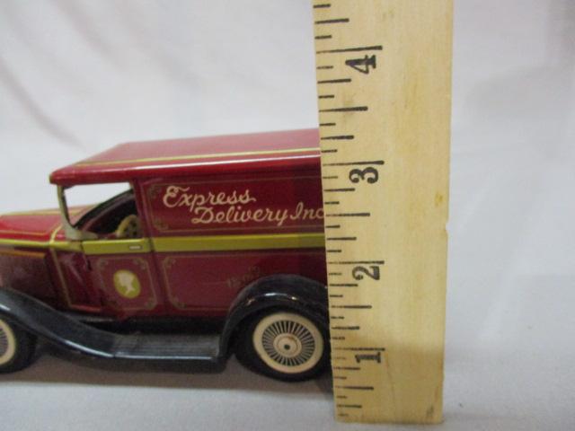 Vintage Express Delivery Tin Litho Friction Toy Truck By Bandai - Made in Japan