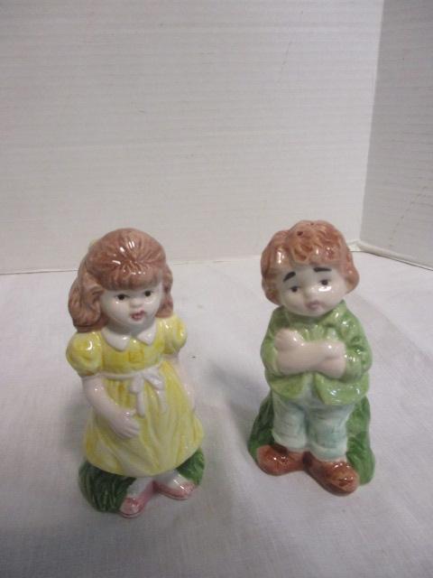 Enesco "Old Woman in the Shoe" Cookie Jar and Shaker Set