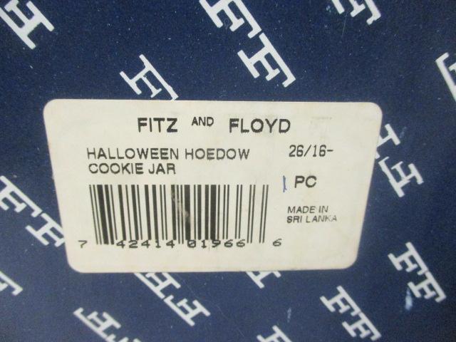 Fitz and Floyd "Halloween Hoedown" Cookie Jar in Original Box