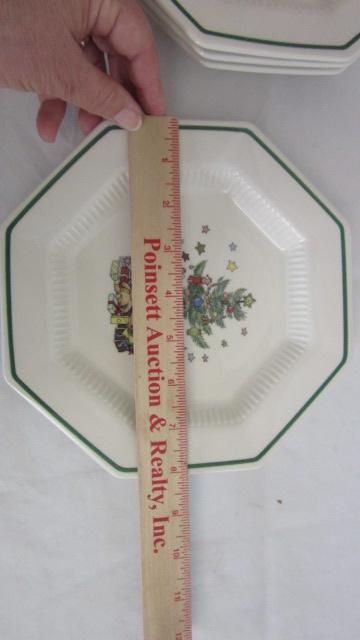 34 Pieces of Vintage Nikko Christmastime with Green Hallmark Dinnerware