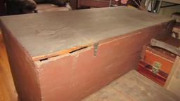 Vintage Rustic Hand Constructed Wood Chest/Trunk