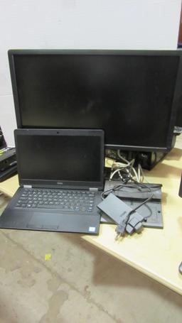 Dell Latitude 5480 Laptop, Charging Dock and  24" Monitor
