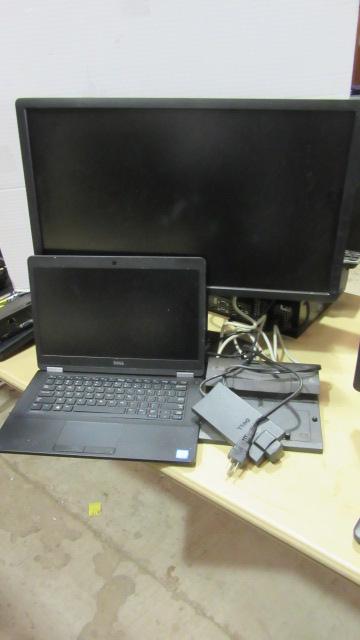 Dell Latitude 5480 Laptop, Charging Dock and  24" Monitor