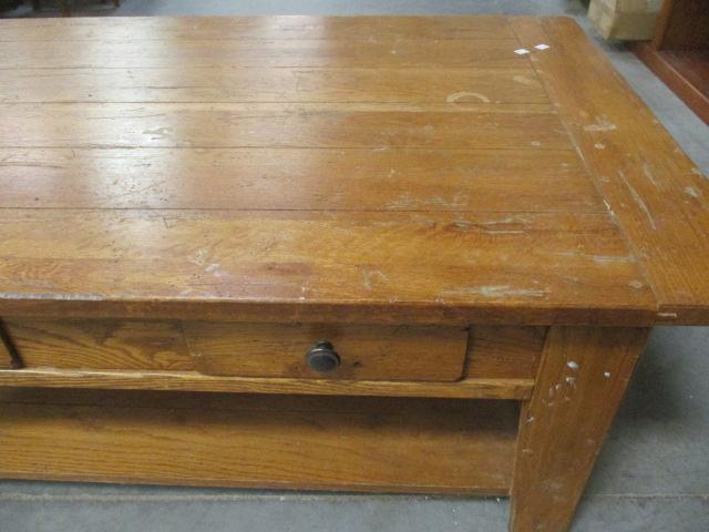 Broyhill Attic Heirlooms Oak Plank Style Coffee Table