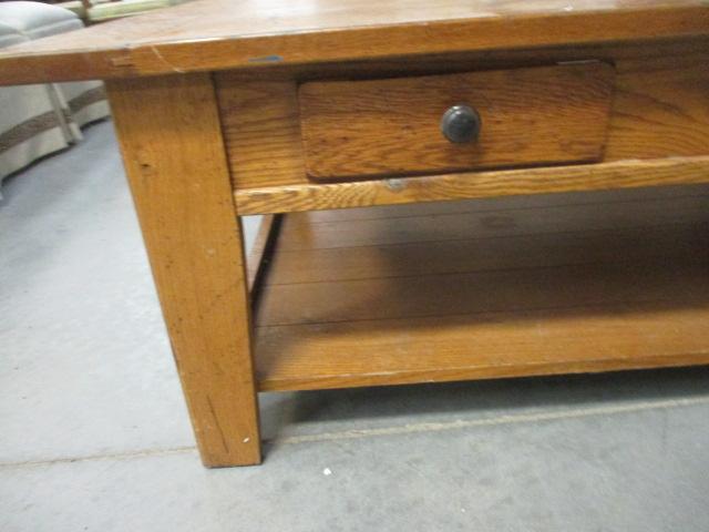 Broyhill Attic Heirlooms Oak Plank Style Coffee Table