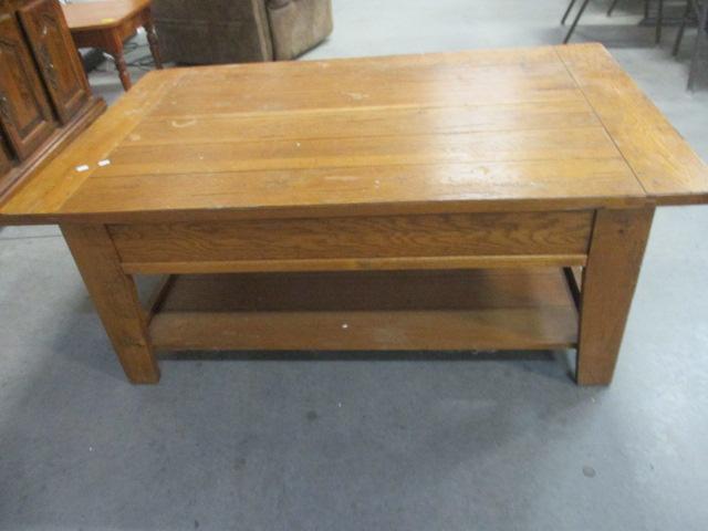 Broyhill Attic Heirlooms Oak Plank Style Coffee Table