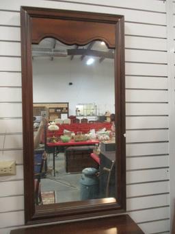 Framed Mahogany Mirror