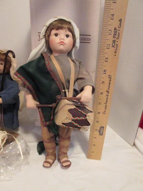 Little Drummer Boy and Holy Family Porcelain Dolls