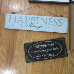 Eight Happiness and Love Themed Plaques
