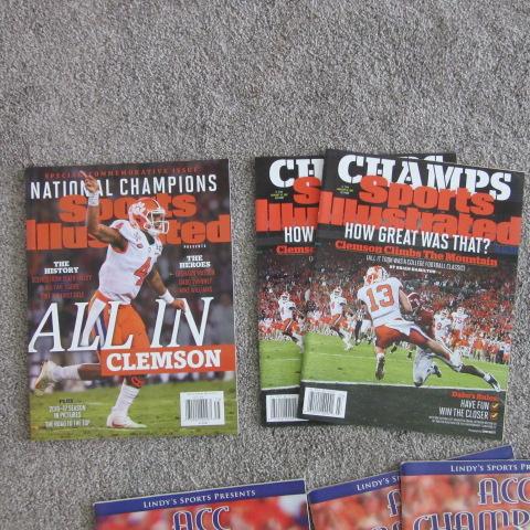 Large of Collection of Clemson National Championship and ACC Championship Publications