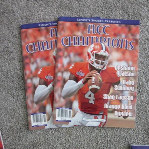 Large of Collection of Clemson National Championship and ACC Championship Publications