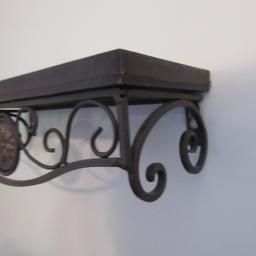 Metal Display Shelf with Faux Leather Cover and Kirkland's Pierced Porcelain