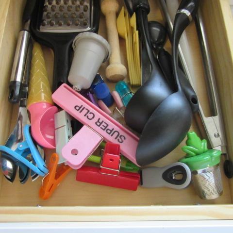 Contents of Cabinets and Drawers-Glassware, Non Stick Pans, Plasticware,