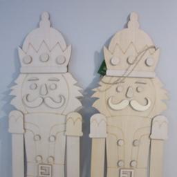 Pair of New Old Stock Christmas Crafts Nutcrackers