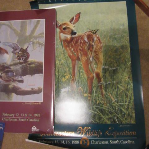 1993 and 1993 Southeastern Wildlife Exposition Poster Prints Signed by Artists