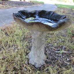 Concrete Lily Pad Bird Bath