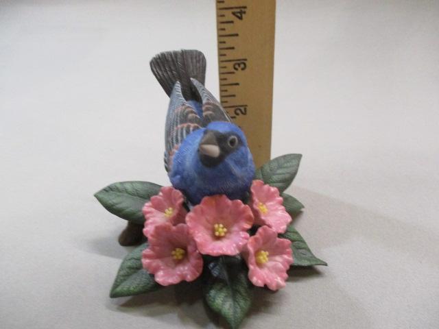 1995 Lenox "Blue Grosbeak" Fine Porcelain Bird Figurine 3 1/2"