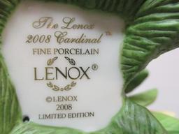 2008 Limited Edition Lenox "Christmas Cardinal" Fine Porcelain Bird Figurine 5"