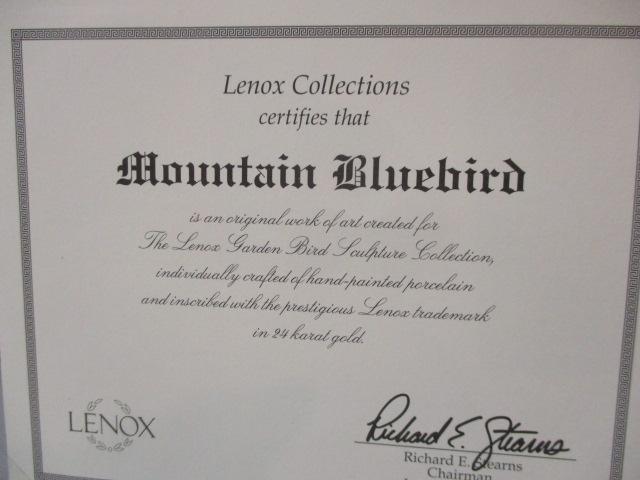 1994 Lenox "Mountain Bluebird" Fine Porcelain Bird Figurine 5"