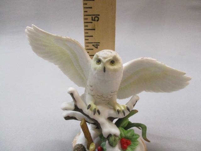 2003 Lenox "Snowy Owl" Fine Porcelain Bird Figurine 4 1/2"