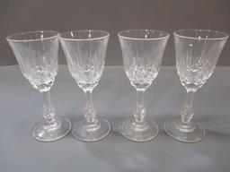 4 Cordial Crystal Glasses